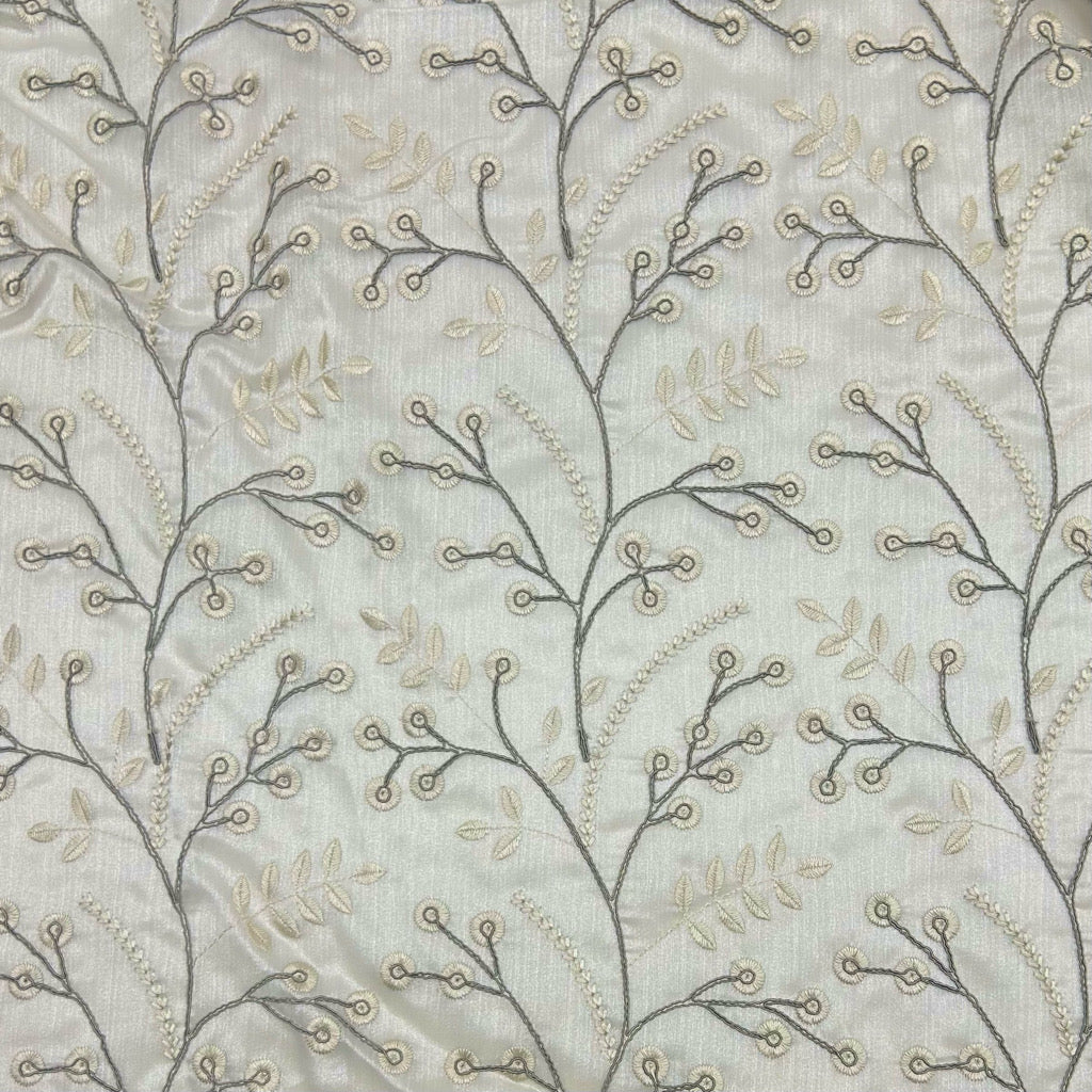 Floral Lace Embroidery Curtain Voile Fabric