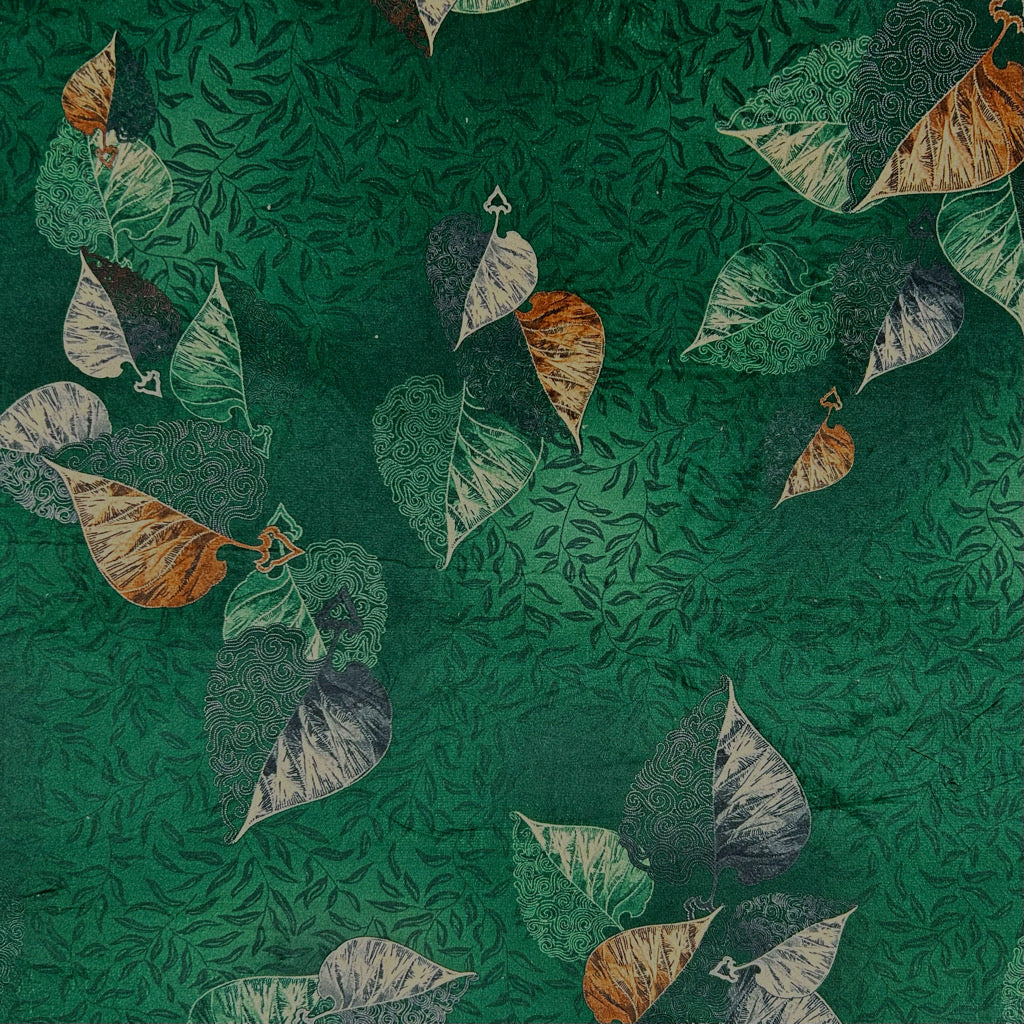Falling Leaves Stretch Velvet Fabric