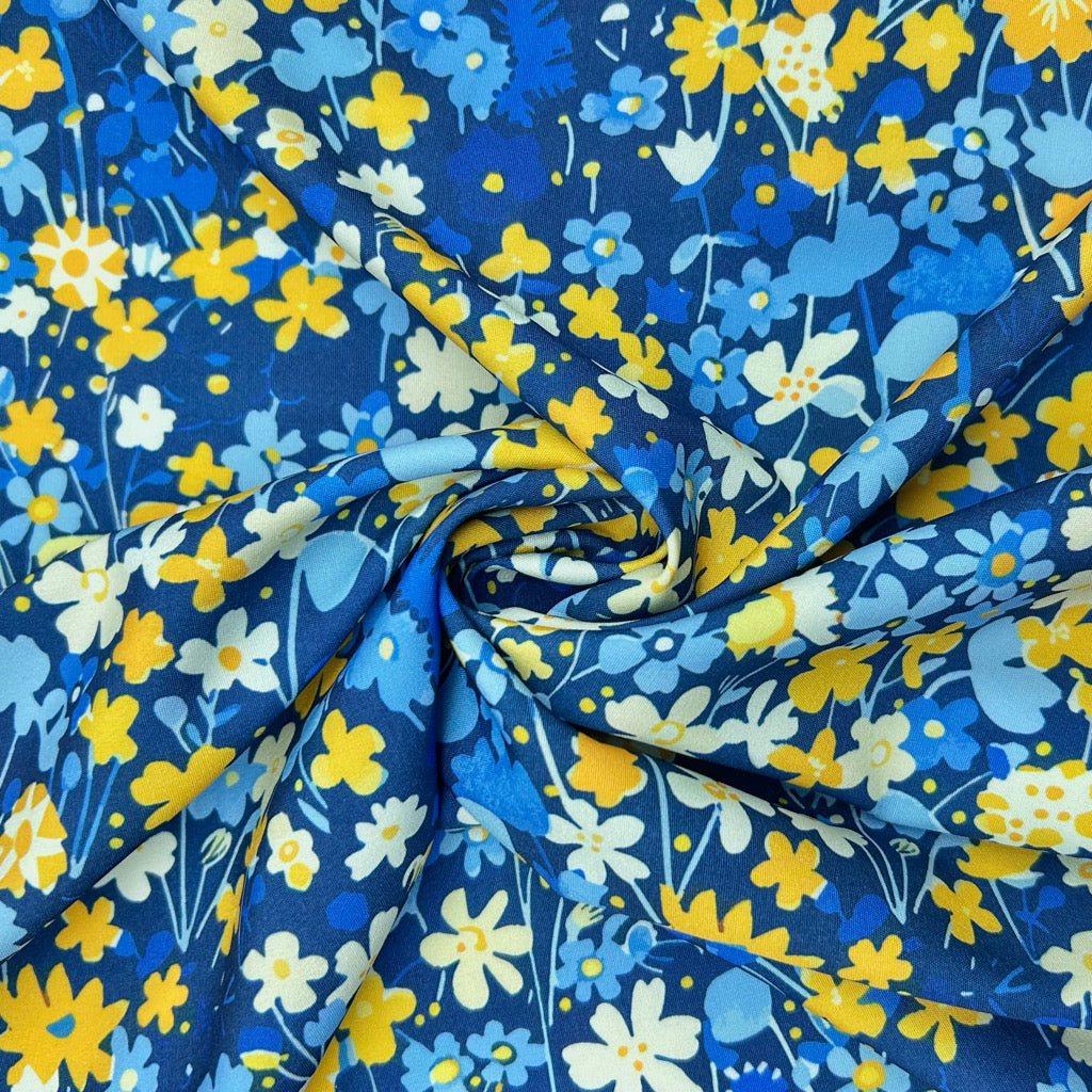 Simple Flowers Polyester Fabric