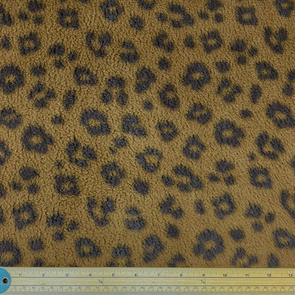 Leopard Sherpa Fur Fabric