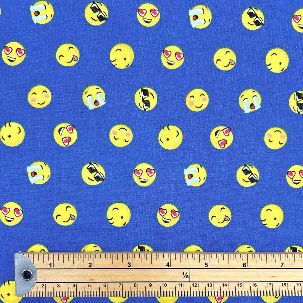 Fun Faces Polycotton Fabric
