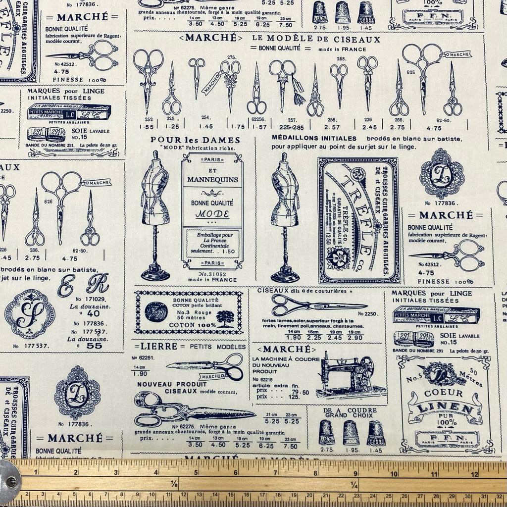 Sewing Tools Rose &amp; Hubble Cotton Poplin Fabric - Pound Fabrics