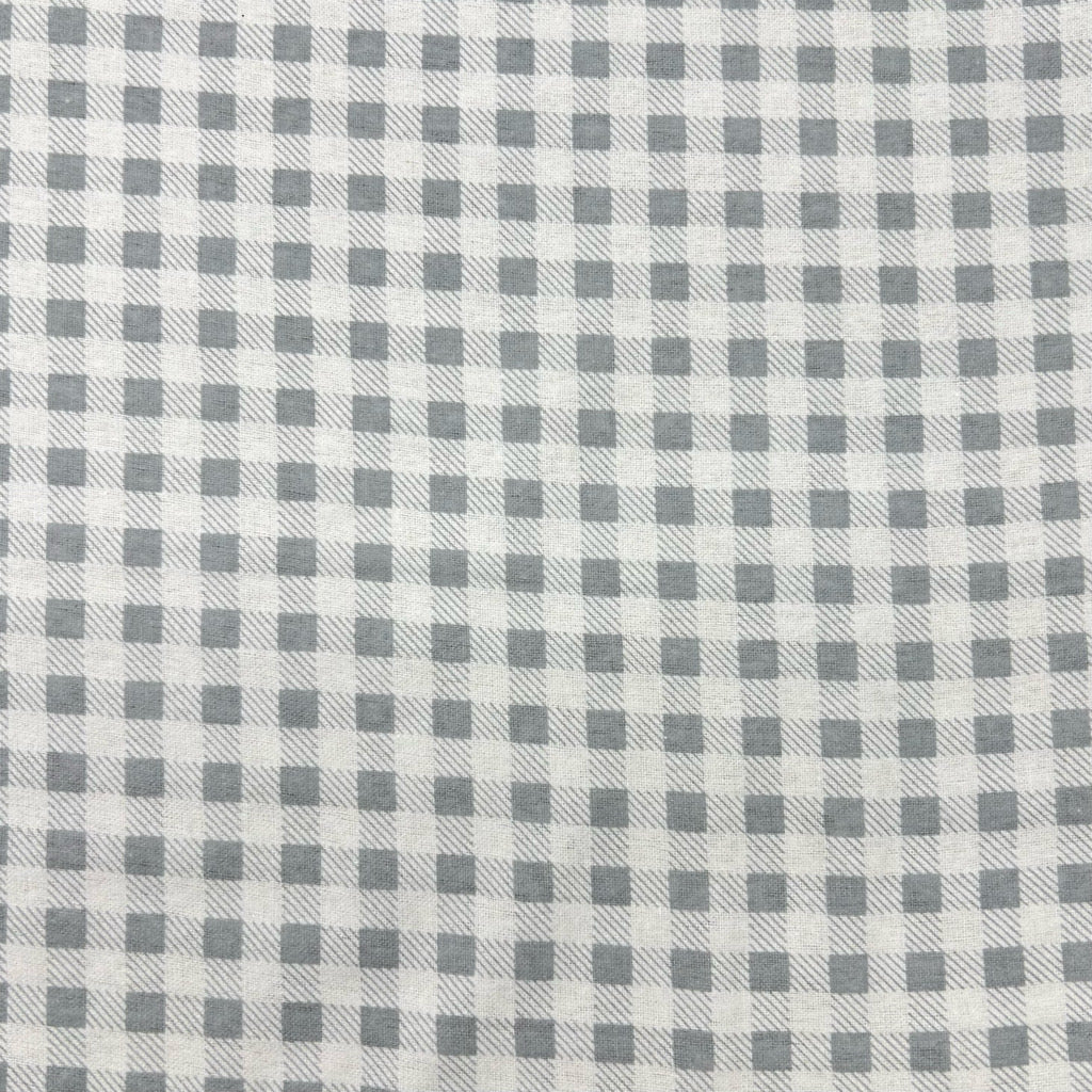 Double Check Brushed Cotton Blend Fabric