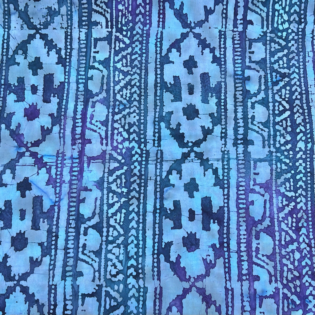 Abstract Printed Stripes Cotton Batik Fabric