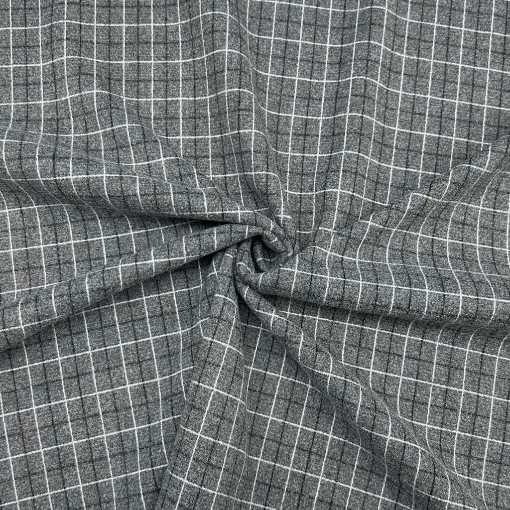 Checkered Soft Wool Touch Fabric - Pound Fabrics