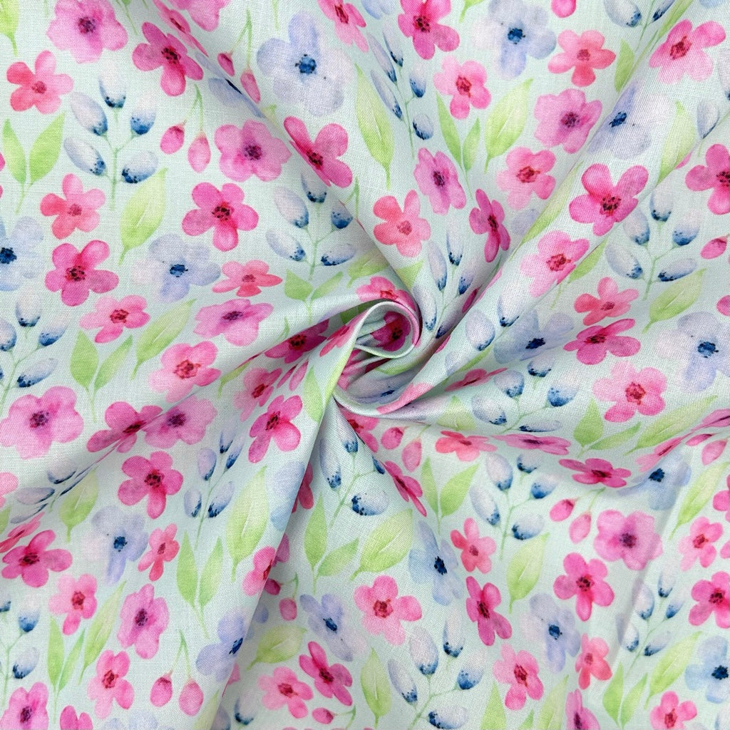 Delicate Garden Polycotton Fabric