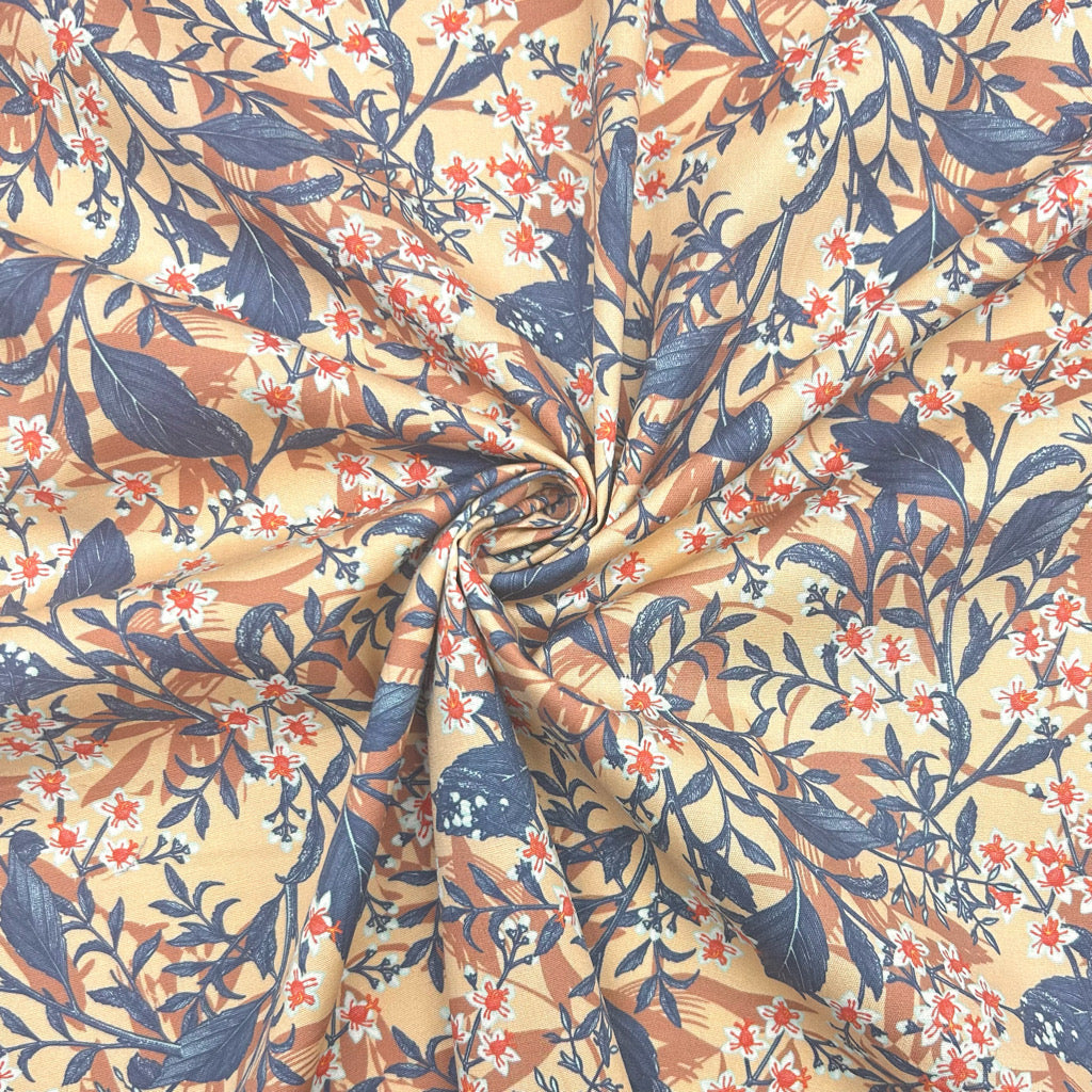 Charming Bouquets Stretch Cotton Poplin Fabric
