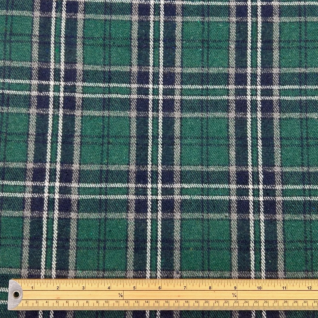 Tartan Check Wool Blend Fabric - Pound Fabrics