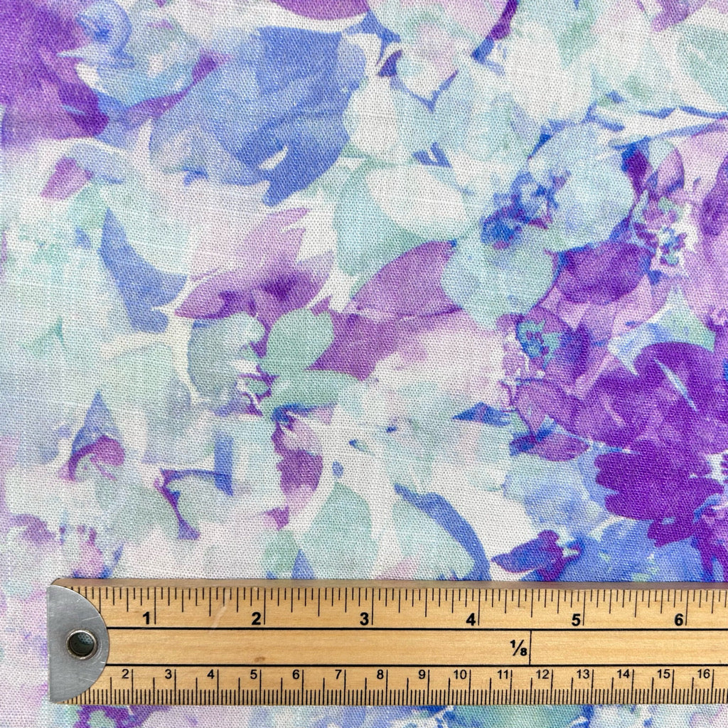 Violet Whisper Stretch Linen Mix Fabric
