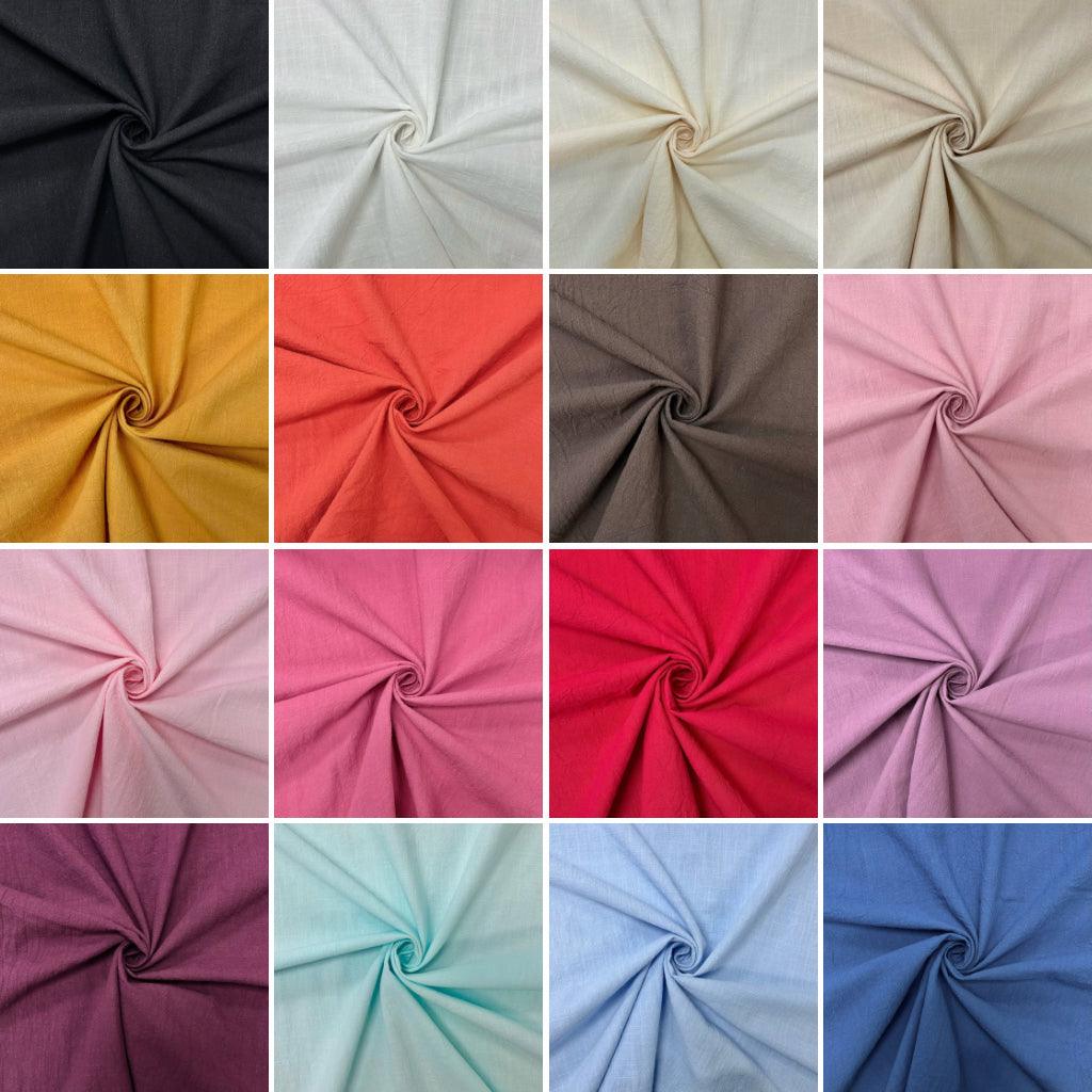 Linen Feel 100% Cotton Fabric - Pound Fabrics