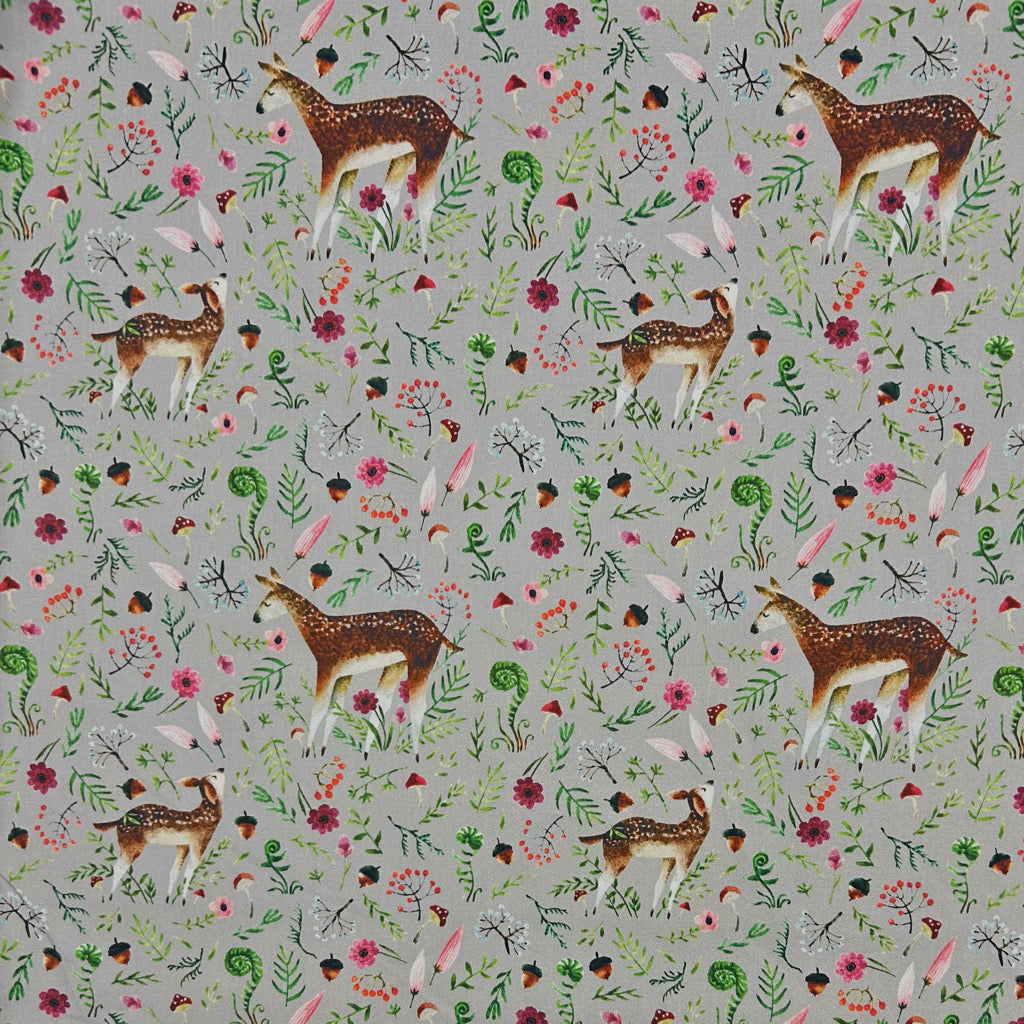 Deer Delight Cotton Poplin Fabric
