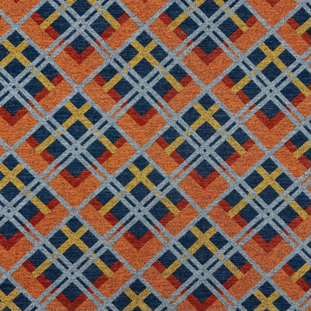 Cross Grid Premium Knit Jersey Fabric