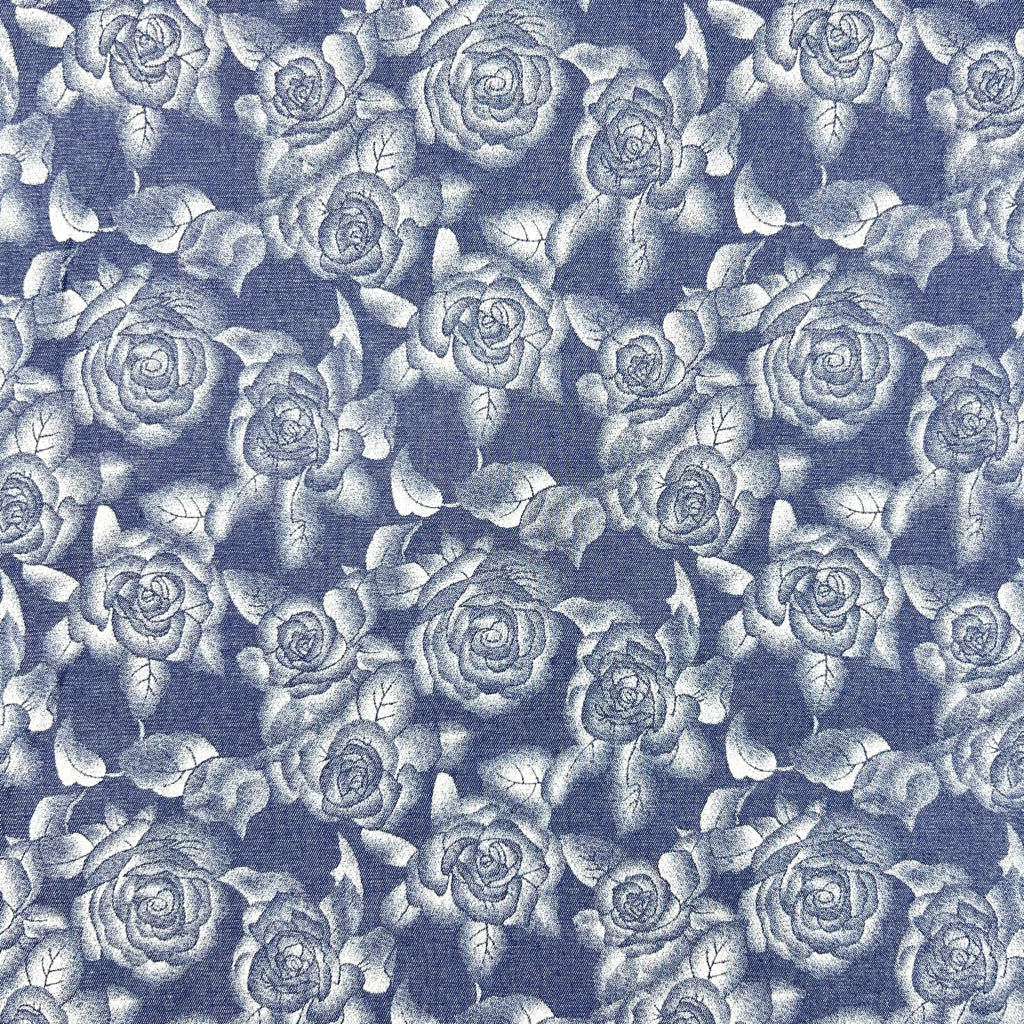 Heavenly Bouquet Chambray Denim Fabric