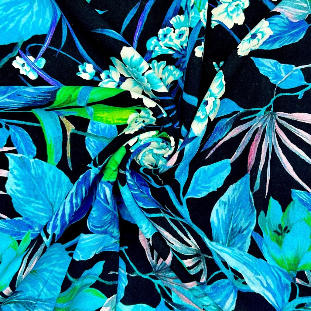 Floral Escape Viscose Challis Fabric
