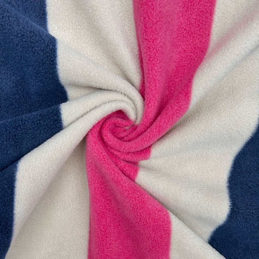 Cosy Stripe Anti Pill Polar Fleece Fabric