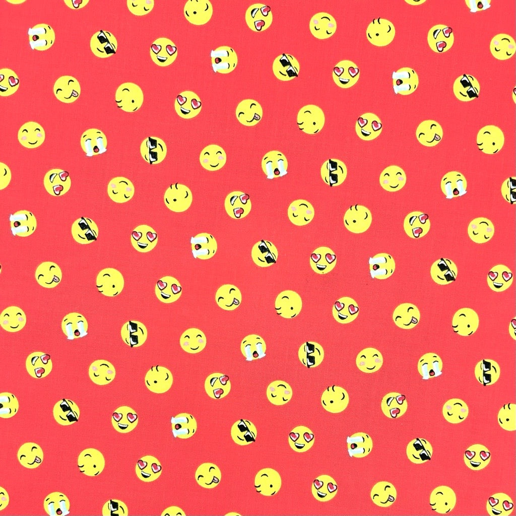Fun Faces Polycotton Fabric