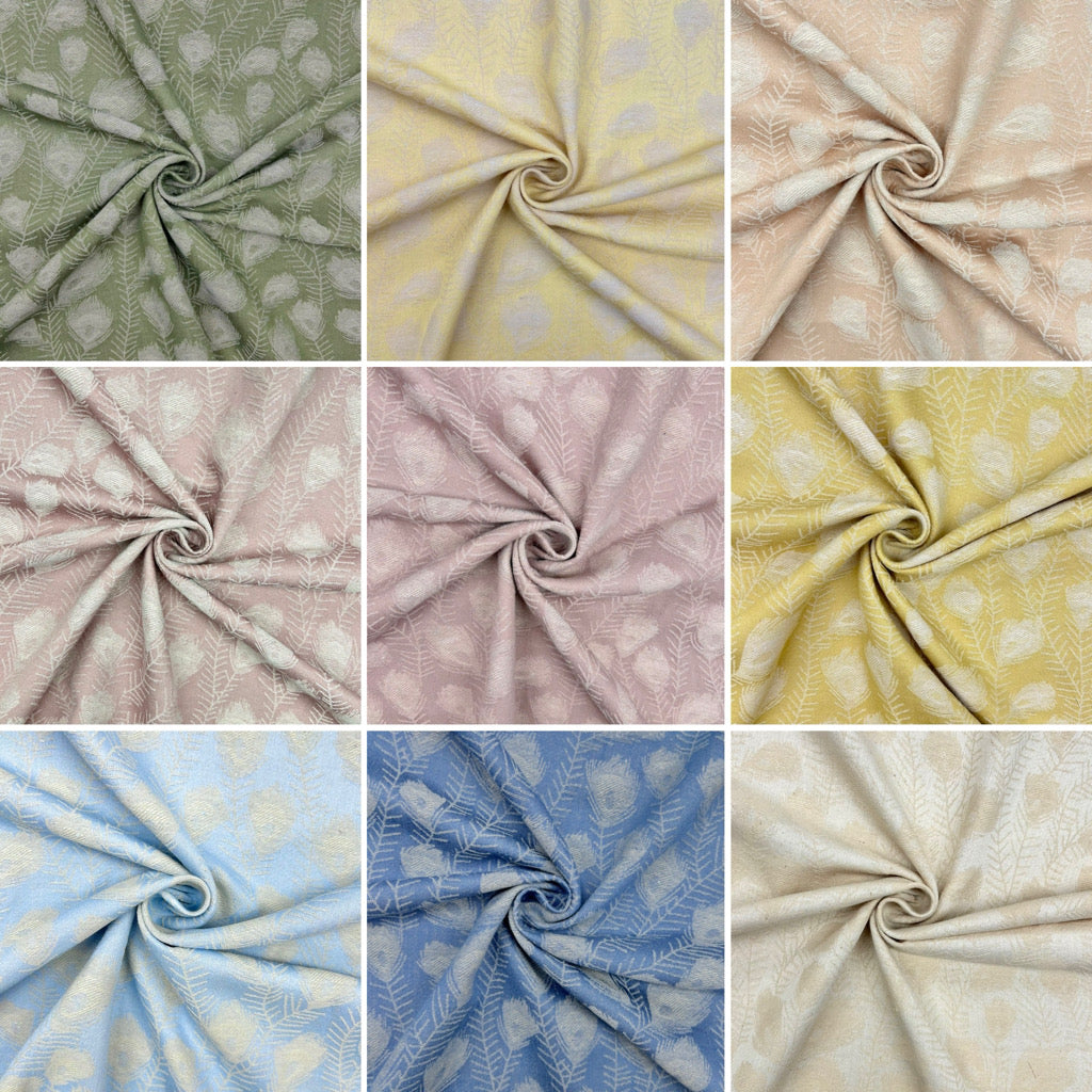 Feather Leaves Linen Viscose Fabric