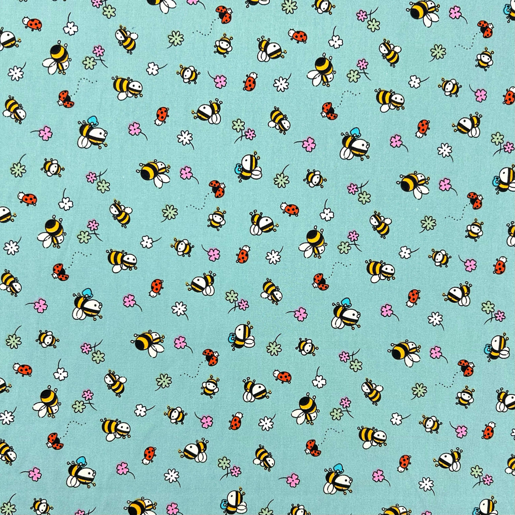 Bee Garden Rose & Hubble Cotton Poplin Fabric