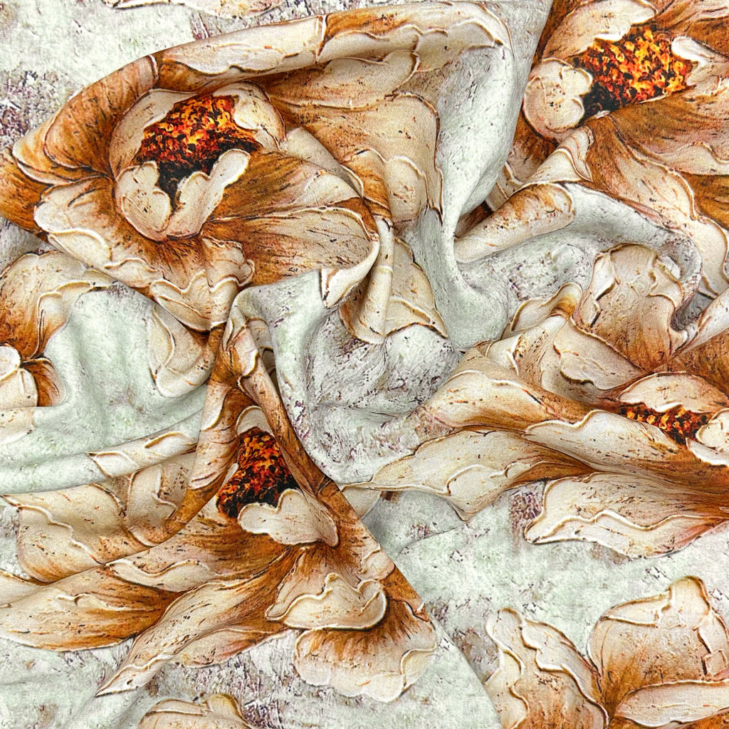 Faded Garden Viscose Fabric