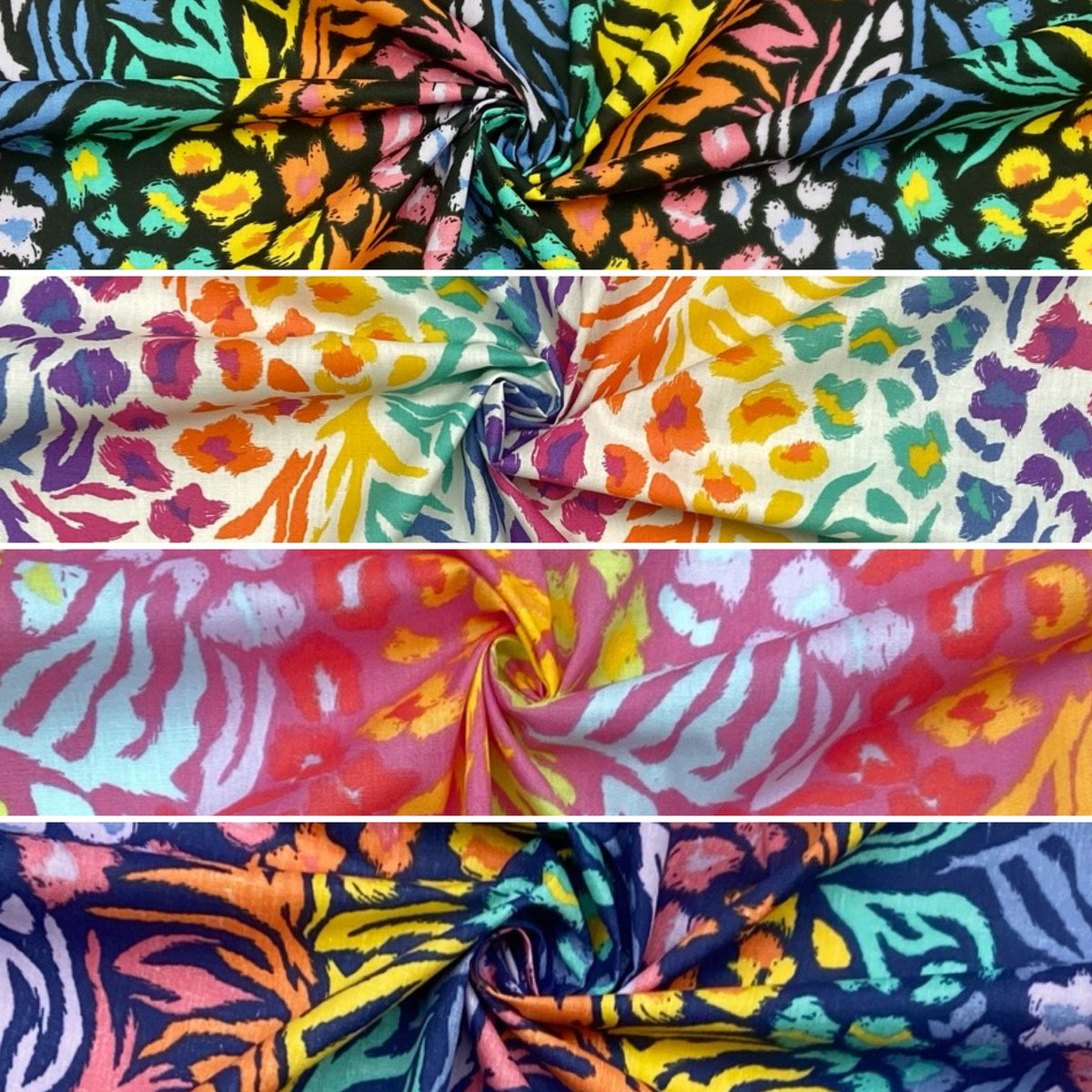 Wild Rainbow Polycotton Fabric - Pound Fabrics