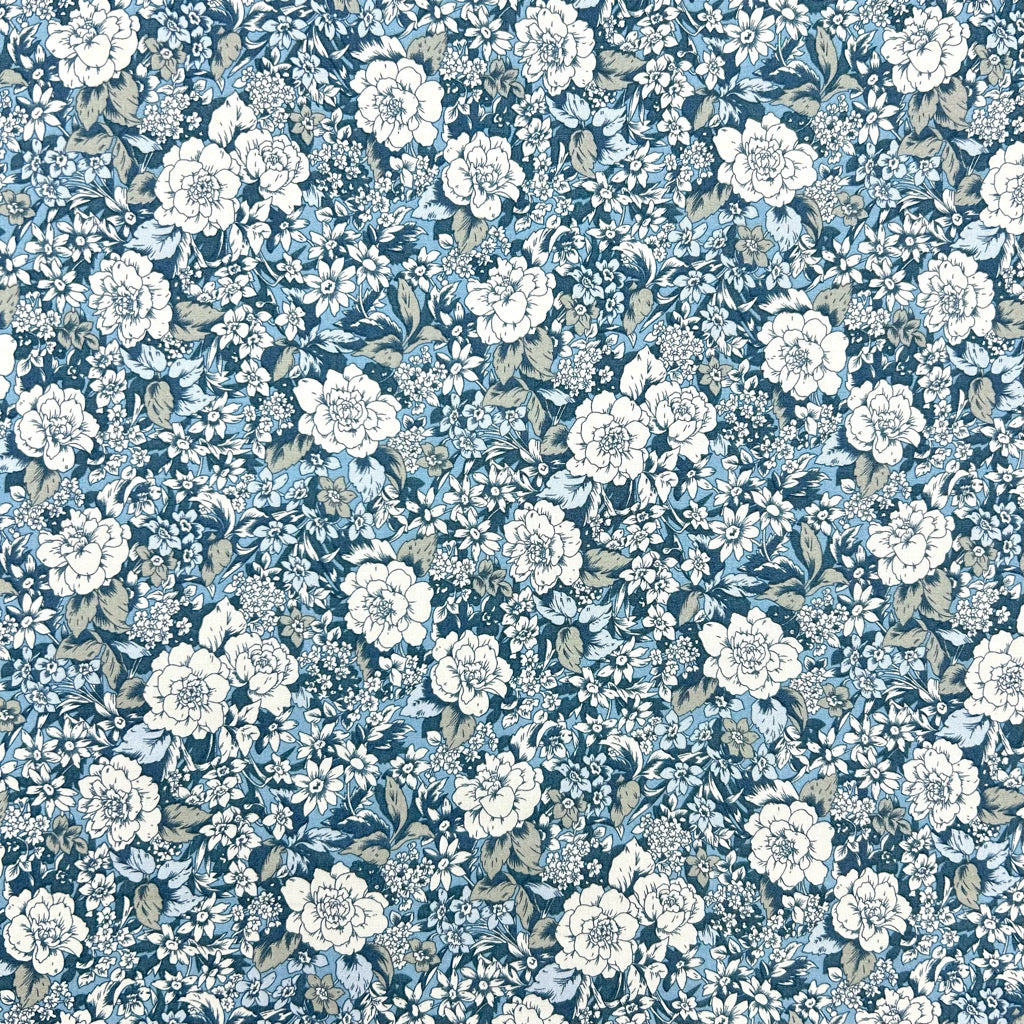 Classic Meadow Rose & Hubble Cotton Poplin Fabric