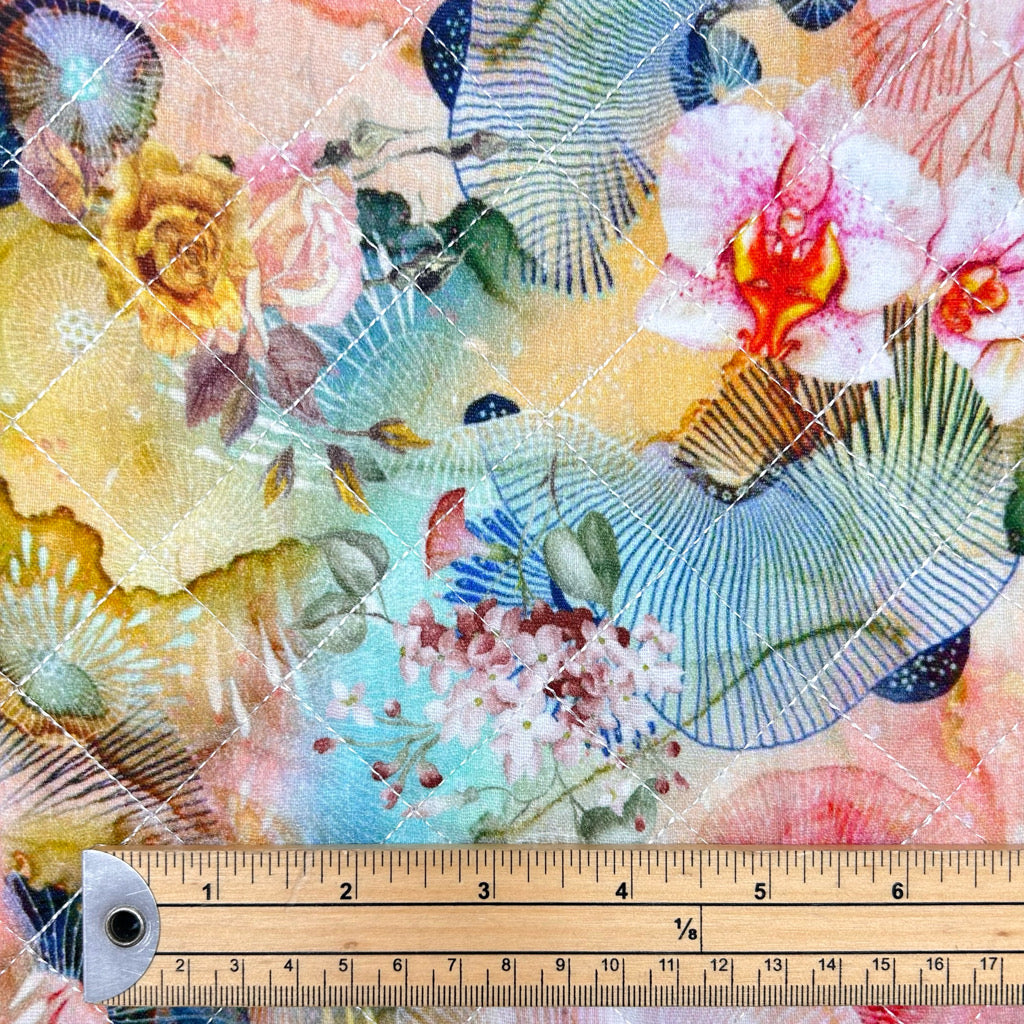 Tropical Bouquet Quilted Cotton Blend Fabric