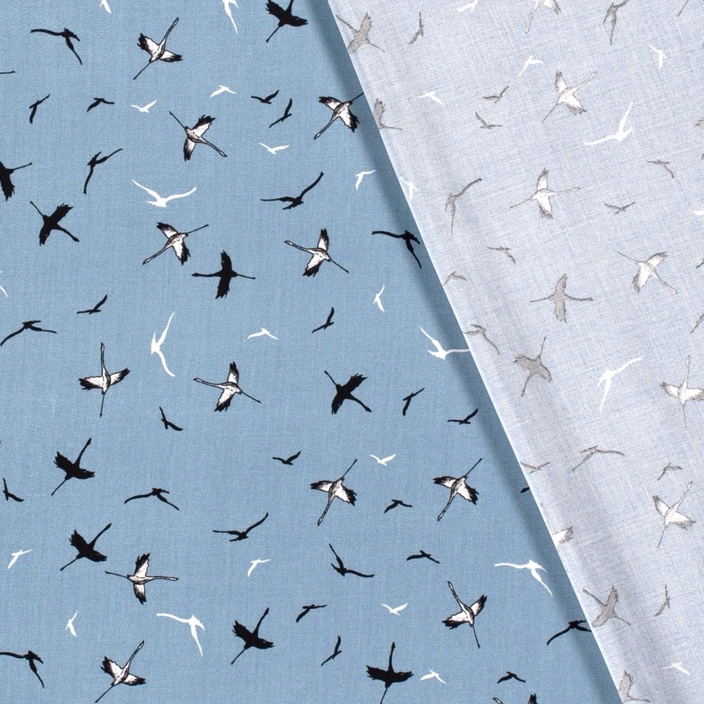 Birds Dreams Bamboo Poplin Fabric