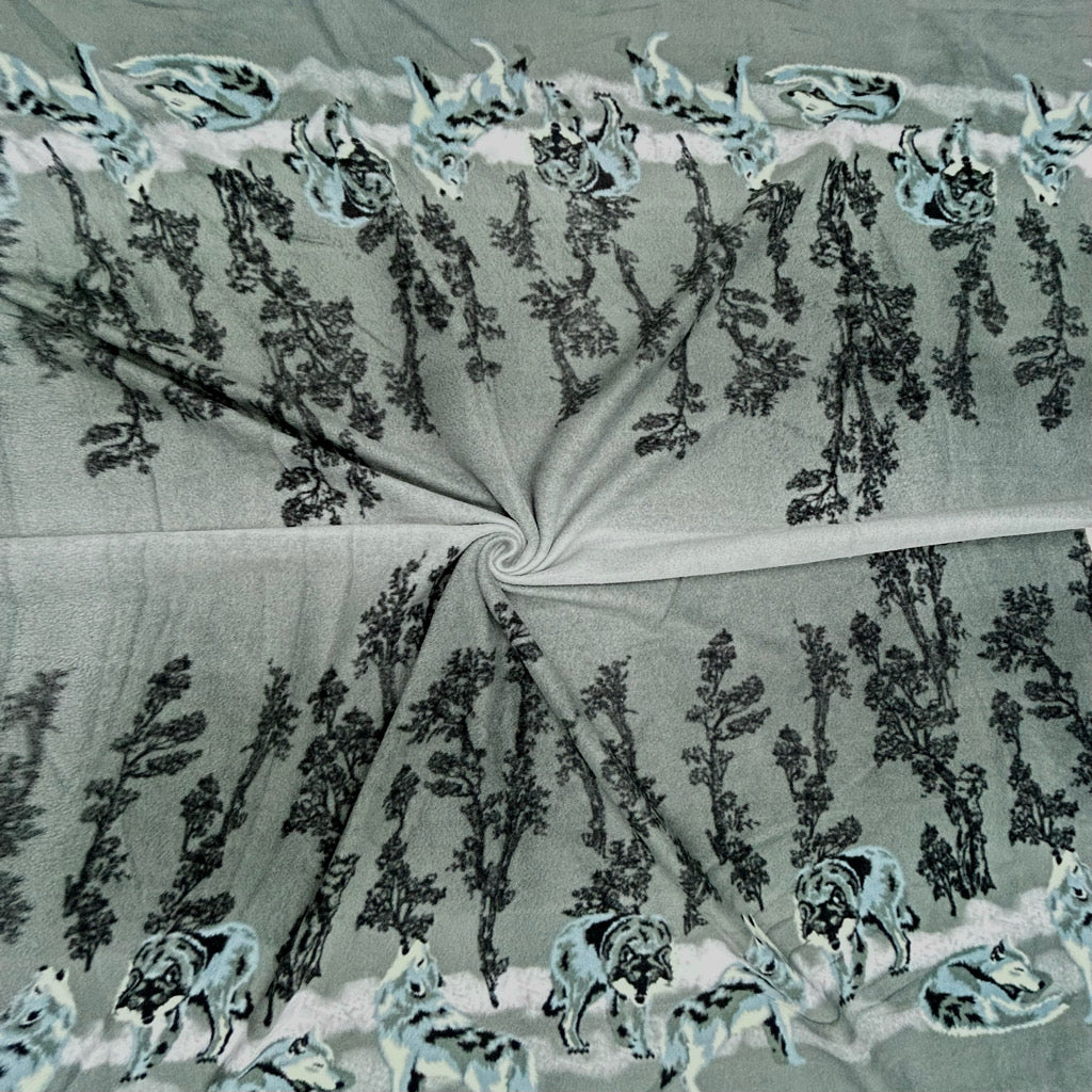 Winter Forest Anti Pill Polar Fleece Fabric