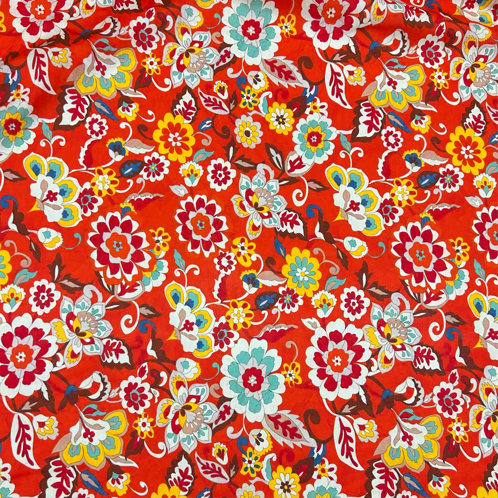 Floral Carnival Cotton Lawn Fabric
