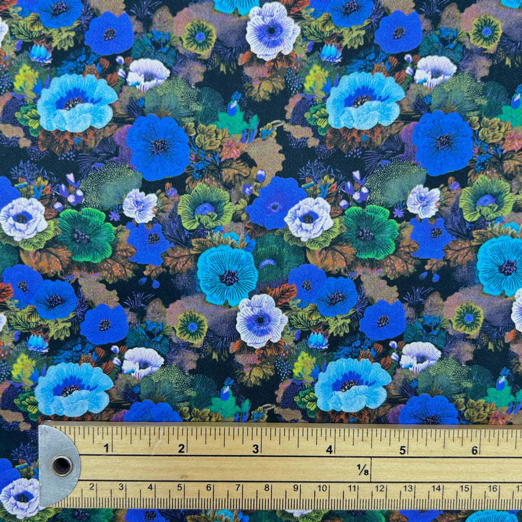 Evening Florals Cotton Sateen Fabric