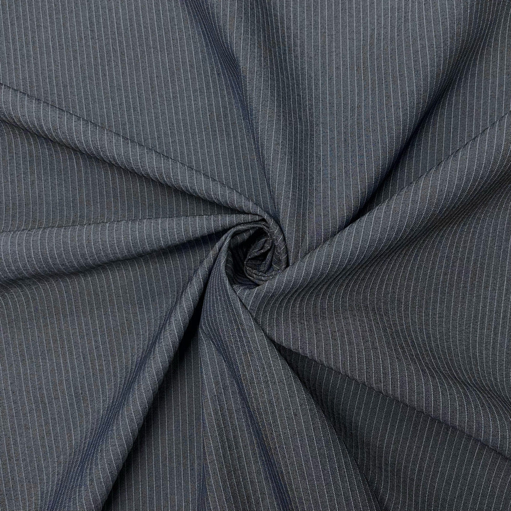 Lightweight Pinstripe Denim Fabric