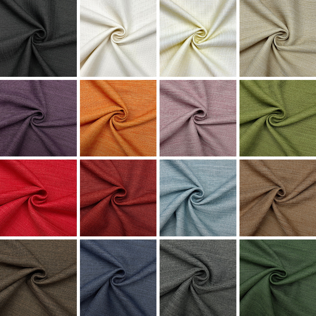 Plain Linen Look Upholstery Fabric