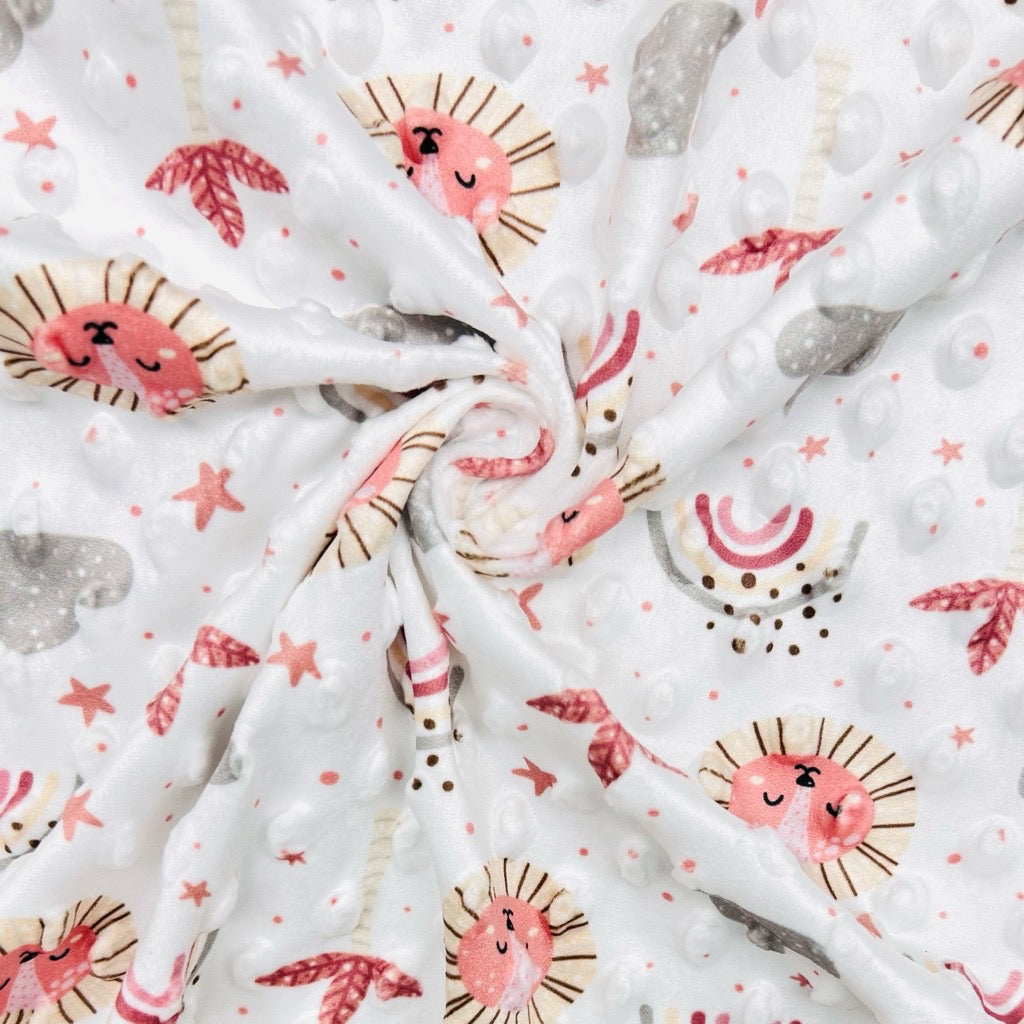 Rainbow Safari Dimple Fleece Fabric