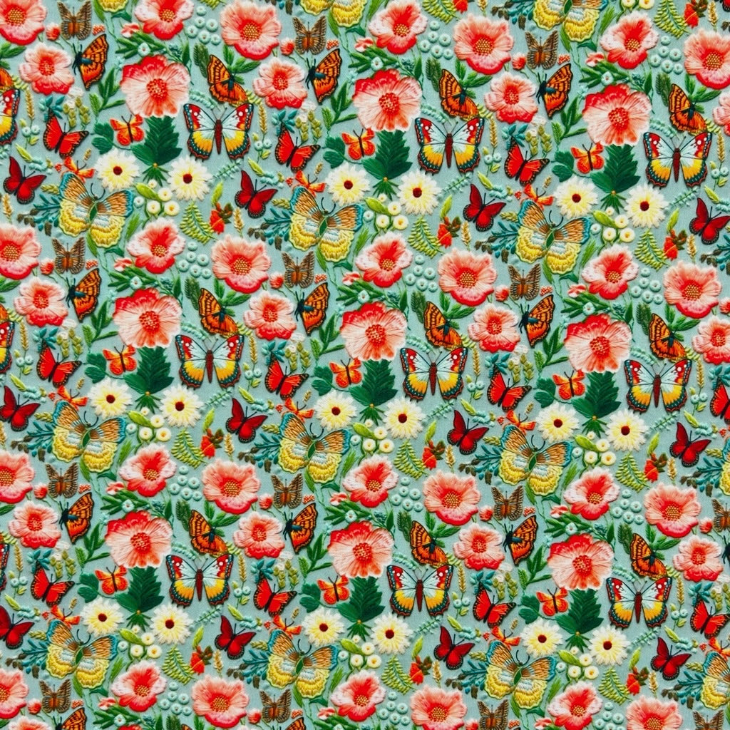 Wings in Bloom Polycotton Fabric