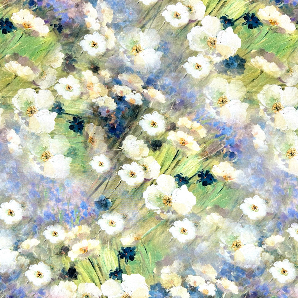 Classic Bouquet Viscose Poplin Fabric