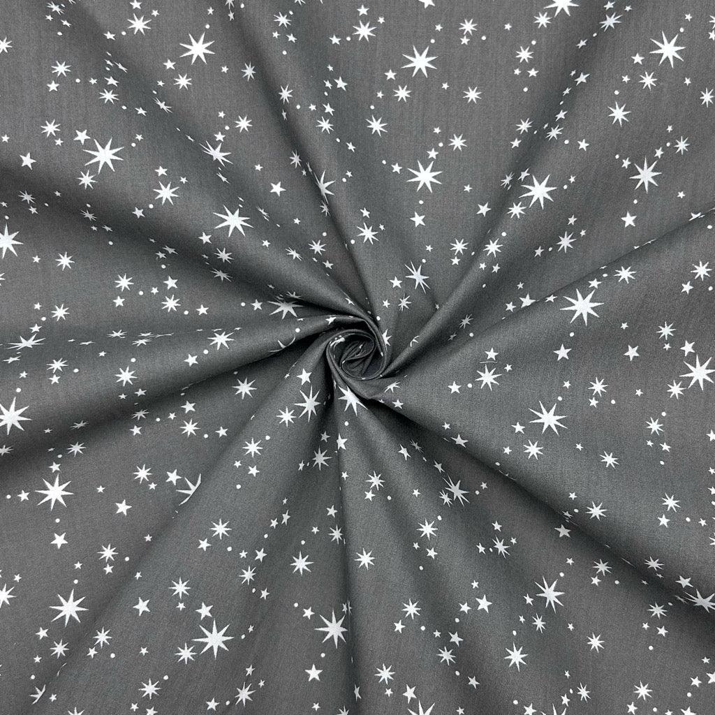 Sparkling Stars Polycotton Fabric - Pound Fabrics