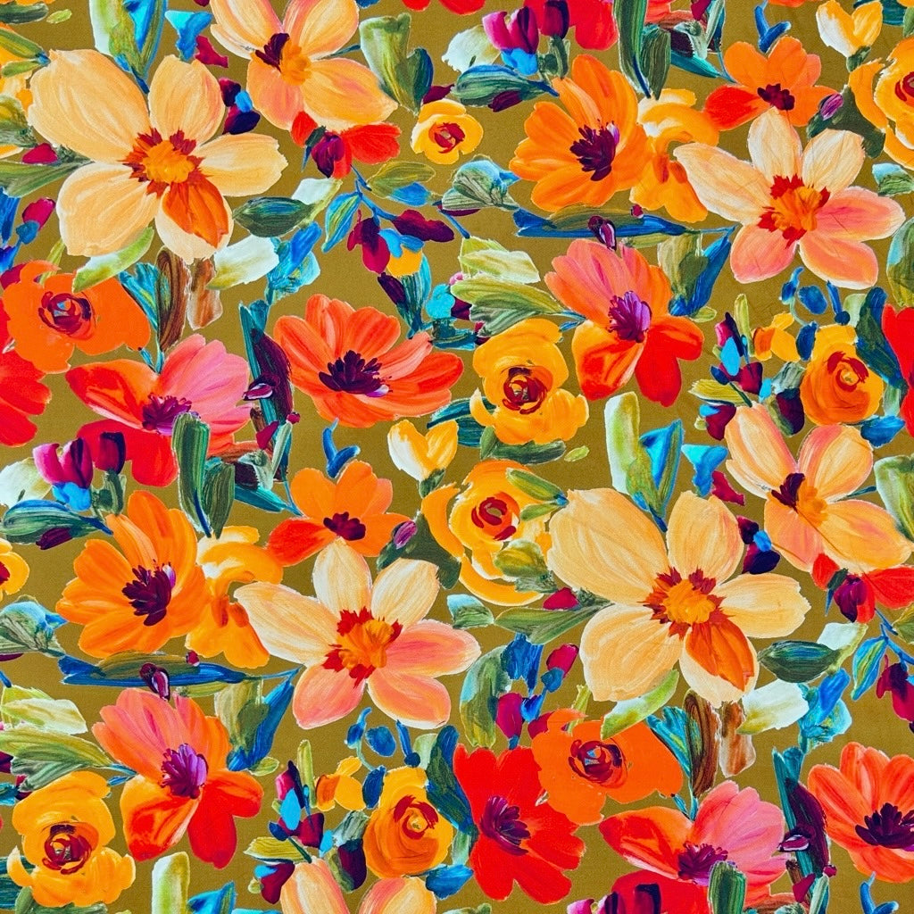 Garden Canvas Viscose Fabric