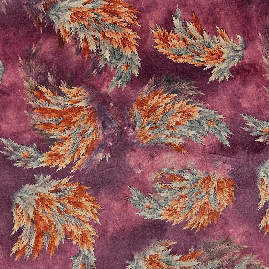 Soft Feathers Stretch Velvet Fabric
