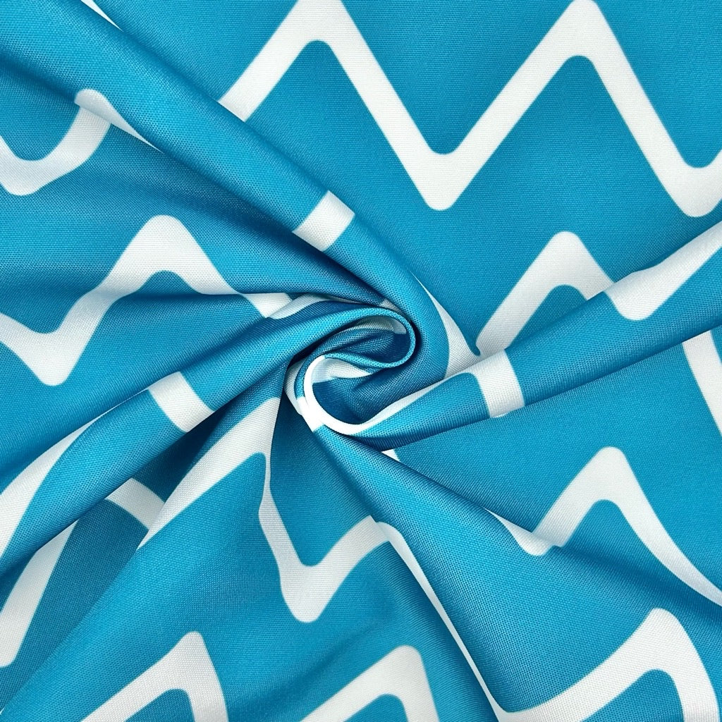 Chevron Print Water Resistant Fabric