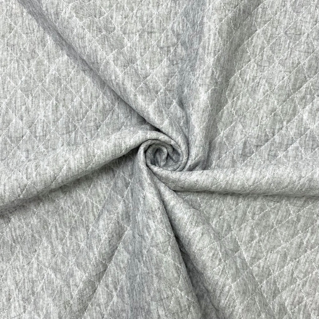 Light Grey Quilted Jersey Fabric