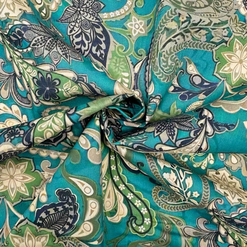 Majestic Paisley Cotton Lawn Fabric