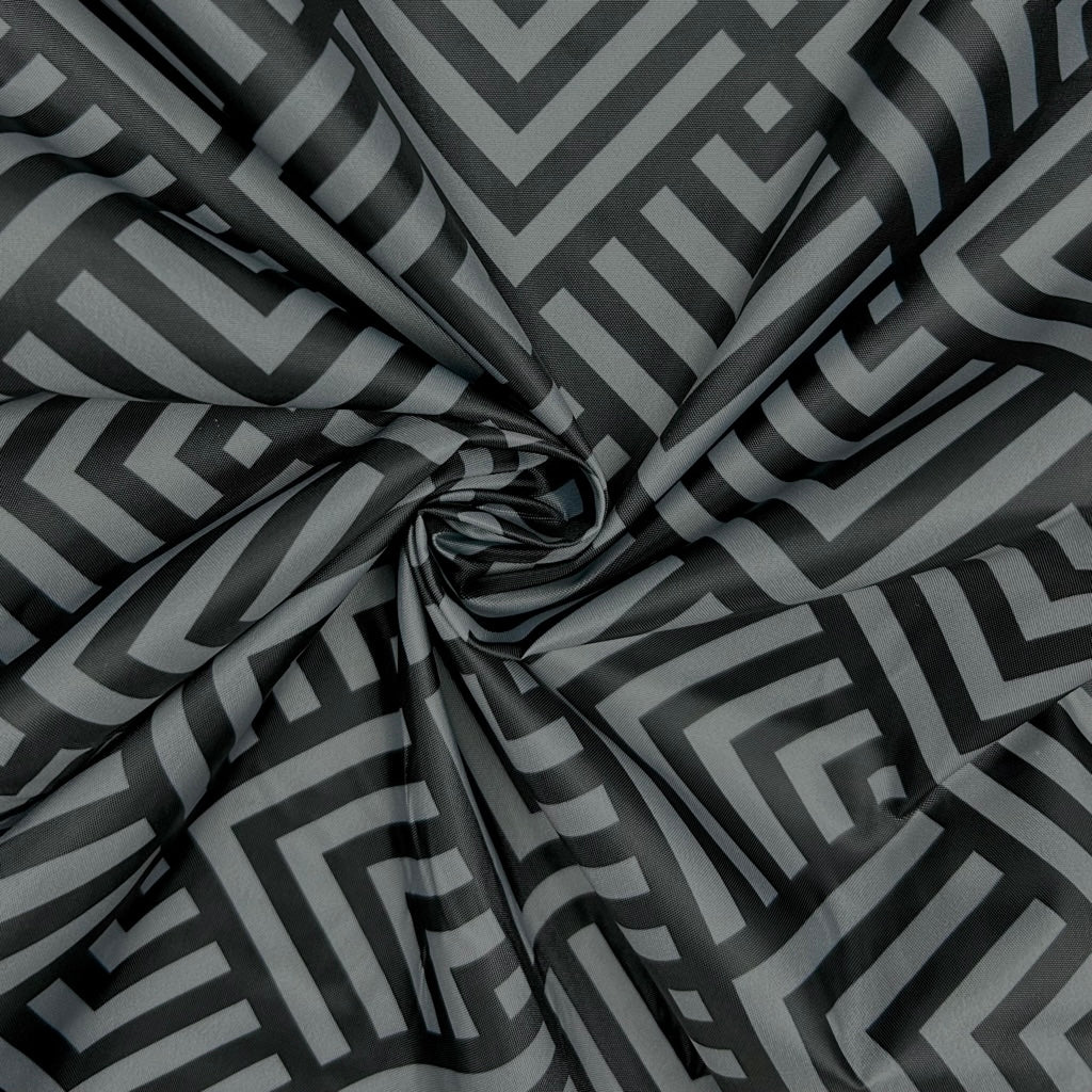 Sharp Lines Water Repellent Poncho Fabric