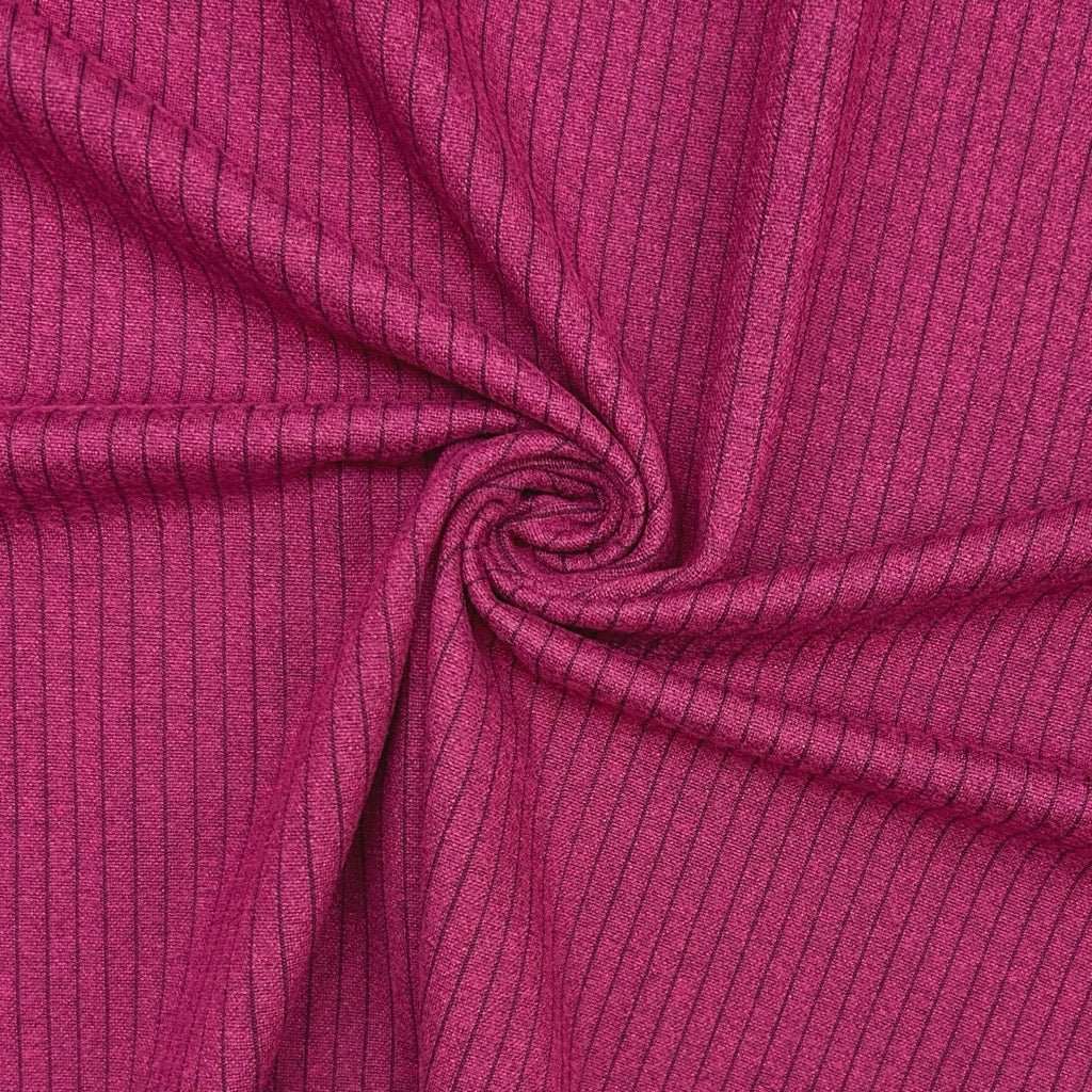 Narrow Stripes Brushed Soft Knit Fabric