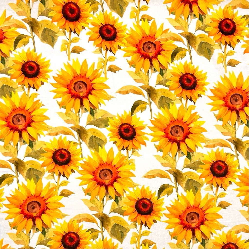 Sunny Bloom Viscose Challis Fabric