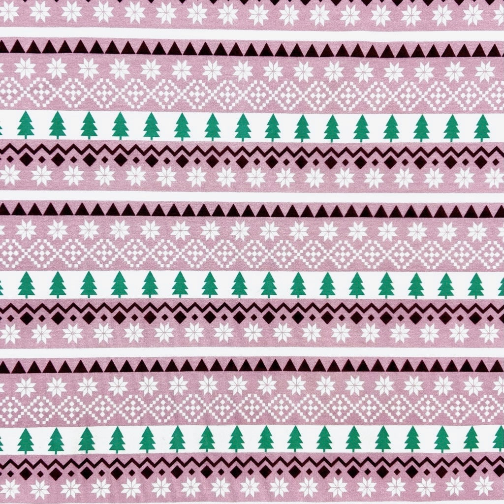 63cm Panel Fun Gnomes Christmas Aztec French Terry Fabric