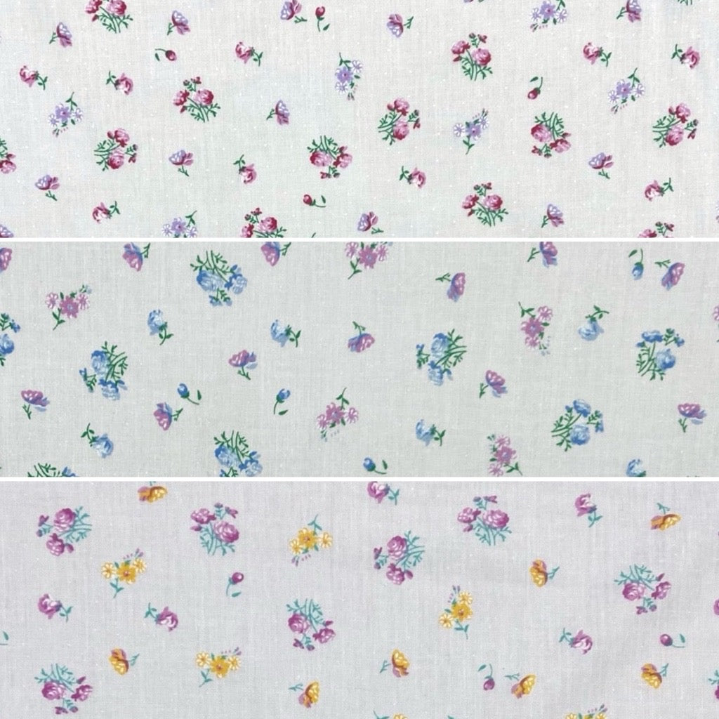 Rose Bouquets Polycotton Fabric