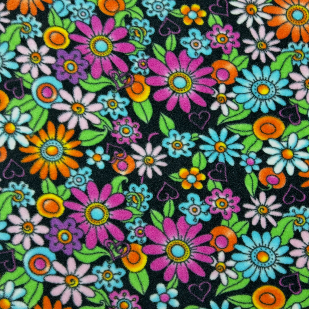 Groovy Flowers Anti Pill Polar Fleece Fabric