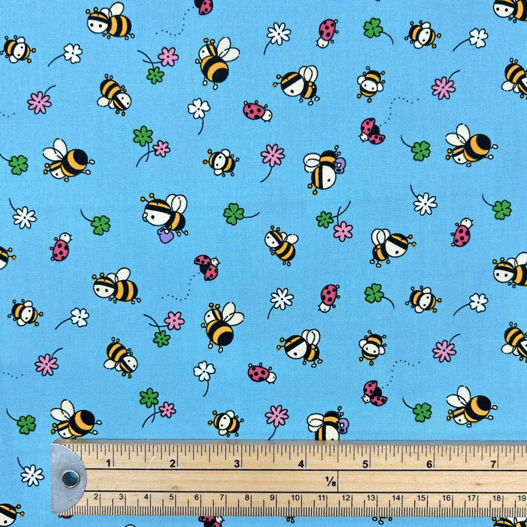 Bee Garden Rose & Hubble Cotton Poplin Fabric
