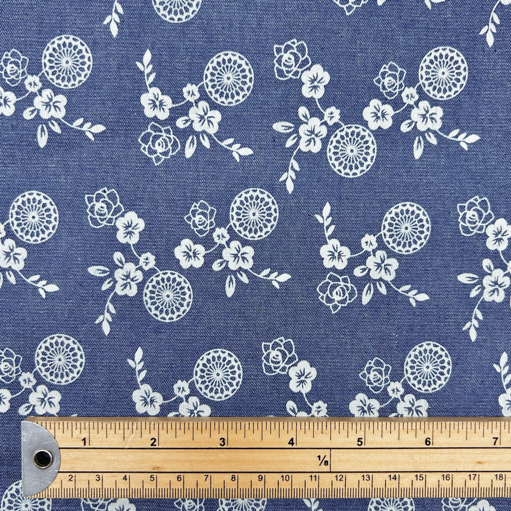 Petite Meadow Chambray Denim Fabric