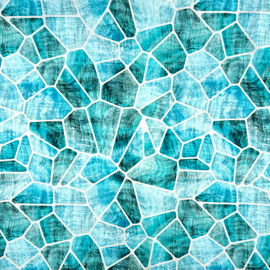 Pastel Shapes Viscose Poplin Fabric